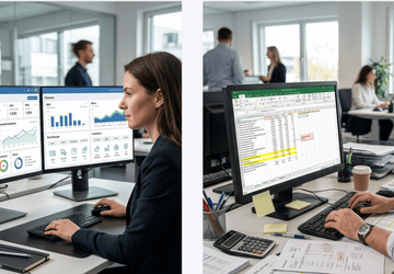 Vergleich von einem ERP-System vs. Excel